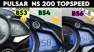 Pulsar NS 200 Generation BS3 VS BS4 VS BS6  TOPSPEED [upl. by Blackmun908]