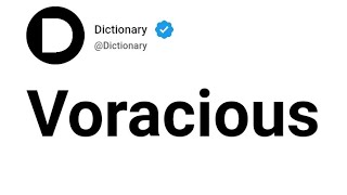 Voracious Meaning In English [upl. by Kcirrag]