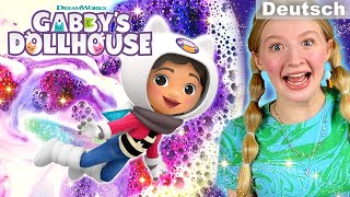 Gabbys Galaxie DIY 🌌 Spa Wissenschaft FarbtropfenLebensmittelkunst 🎨💧  GABBYS DOLLHOUSE [upl. by Attalie]