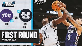 Utah State vs TCU  First Round NCAA tournament highlights [upl. by Bernarr]