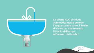 CLO piletta lavabo dotata di troppopieno automatico integrato e mantenimento del livello d’acqua [upl. by Neirod]