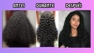 Definiendo cabello 3B con tecnica rizo a rizo [upl. by Kciderf430]