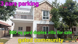 brand new villa for sale in hyderabad gated community 300 sq yard  2600 sq feet [upl. by Dnomsad]