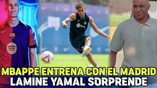 Mbappe ENTRENA con el Real Madrid  Lamine Yamal SORPRENDE  Dani Omlo YA ESTA en Barcelona [upl. by Blackstock543]