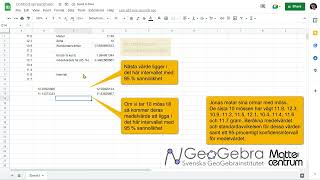 Medelvärde standardavvikelse och konfidensintervall med Google Sheets [upl. by Nuri843]