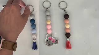 How to make A beaded keychain￼ [upl. by Ahtanamas260]