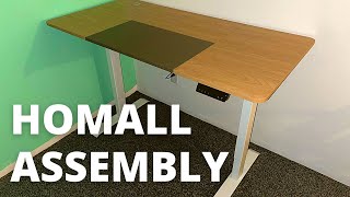 Homall Electric Height Adjustable Standing Desk 55x28 Assembly aka 55 Desk by Zero Inbox Assembly [upl. by Ljoka]