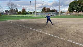 Koralie Morin 3rd base softball skills [upl. by Notfa]