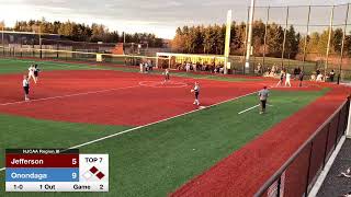 Softball  Onondaga Lazers vs Jefferson Cannoneers Game 2 [upl. by Amathiste285]