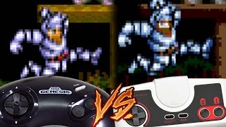 Sega Genesis Vs PC Engine  Ghouls n Ghosts [upl. by Airotkciv156]