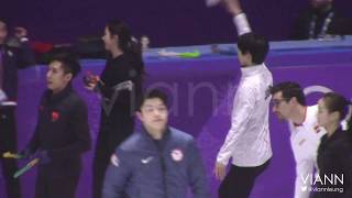 20180224 Yuzuru Hanyu skates while holding a paper fan [upl. by Annawat202]