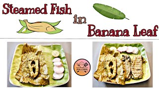 Steamed Fish in Banana Leaf in kannada  Healthy steamed fish recipe Indian style  Hemas Cooking [upl. by Garth]