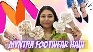 HUGE MYNTRA FOOTWEAR HAUL  Under ₹500  Myntra Haul  HeyItsAanchal [upl. by Fritzie]