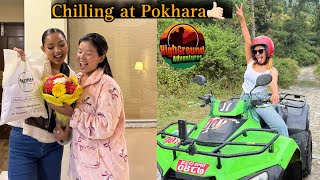 ATV RIDE IN POKHARA😍 laxmishrestha LAI NAVANI PUGDEKO NI😂 HER REACTION😂 [upl. by Izaak845]