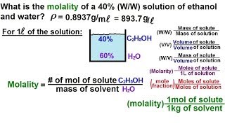 Chemistry  Solutions 13 of 53 Expressing Concentrations Molality [upl. by Lyrak687]