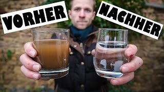 WASSERFILTER mit PFLANZENKOHLE selber bauen Anleitung 🔨 [upl. by Rotsen]