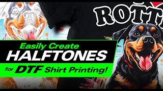 Easily Create Halftones in Photoshop for DTF DTG and Silkscreen Shirt Printing [upl. by Karly]