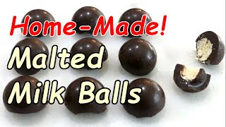 Homemade Malt Balls  Copycat WhoppersMaltesersCandy Store Chocolate Malt Balls [upl. by Maggy832]