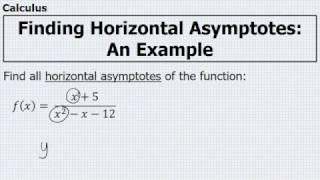 Calculus  Finding Horizontal Asymptotes  Example 1 [upl. by Honan]