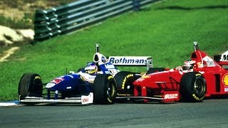 1997 European GP Jerez  SchumacherVilleneuve crash [upl. by Jahdai]