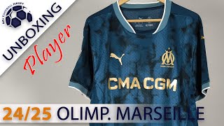 Olympique Marseille Away Jersey 2425 JSHOP1 Player Version Unboxing Review [upl. by Anier]