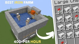 Best IRON Farm In Minecraft Bedrock for 121 [upl. by Shana]