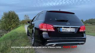 Stock Exhaust vs RESONATOR DELETE E500550 M278 Biturbo 47 V8 S212 [upl. by Willett766]