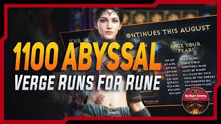 1100 Abyssal Verge Runs For Runes  Result  What More Coming in August  Diablo Immortal [upl. by Garmaise]