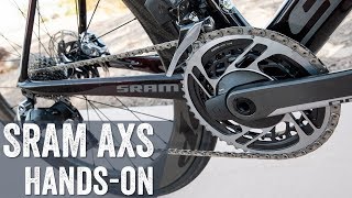 SRAM RED AXS Handson tech deep dive  New Quarq Power Meter AXS App eTap Configuration [upl. by Johann]