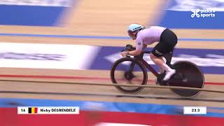 Lotto Zesdaagse Gent  2023  DAG 6  500m  Nicky Degrendele [upl. by Araiet]