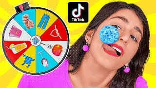 NOUS AVONS TESTÉ LES DÉFIS VIRAUX TikTok Fais tourner la mystérieuse roue de 123 GO CHALLENGE [upl. by Atsirt510]