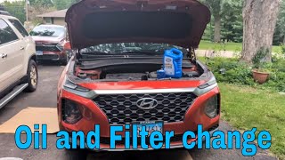 2020 Santa Fe Filter and oil change [upl. by Fai]