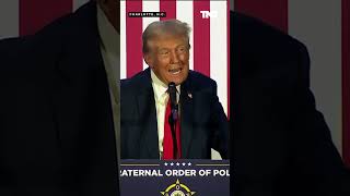 I promise you I will never tell you were going to defund the police Trump tells cops [upl. by Ishii]