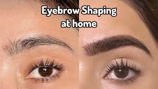 How to Shape and Maintain Eyebrows at Home For Beginners  Facial Hair Removal [upl. by Norvan]