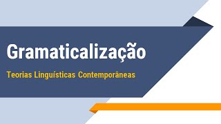 FUNCIONALISMO O processo de gramaticalização [upl. by Luzader]