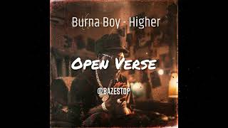 Burna Boy  Higher OPEN VERSE Instrumental  Hook [upl. by Nahsad]