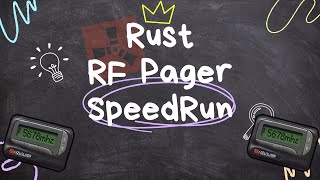 RUST  RF Pager Speedrun 14688 [upl. by Gilemette]