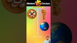 Momos Vs Chicken 🍗 Leg Pis 😱❓comparison shorts trending viral [upl. by Elleirol]