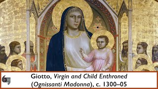 Giotto Virgin and Child enthroned Ognissanti Madonna [upl. by Leahcim174]