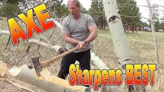 Razor Sharp Axe and Sharpest Knife by Sharpens Best [upl. by Qifahs]