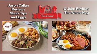 Bob Evans Brand New Steak Tips amp Eggs Breakfast amp John Reviews Bob Evans Whole Hog Breakfast [upl. by Akin]