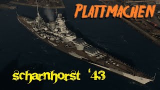 World of Warships  Scharnhorst 43 Plattmachen [upl. by Ralfston]