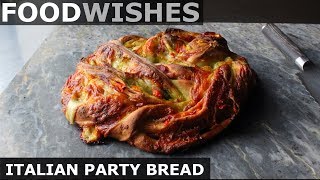 Italian Party Bread  Meat amp Cheese Stuffed Wreath  Food Wishes [upl. by Shriver]