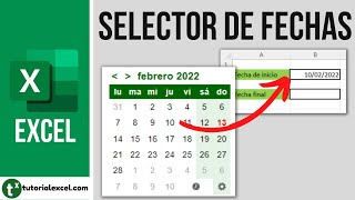 Insertar un CALENDARIO o SELECTOR DE FECHAS en Excel 📅 [upl. by Eaver]