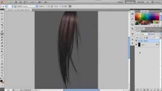 Painting Hair Photoshop Demo [upl. by Alrad]