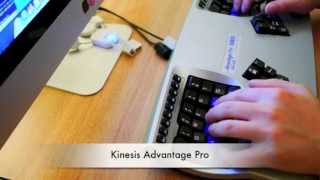 Kinesis Advantage Pro Keyboard Typing [upl. by Knighton]