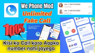 We PHONE MOD APK Fake Call Anyone with Unlimited Credit [upl. by Garber]