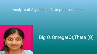 Lecture 4 Asymptotic NotationsI Big OOmega ΩTheta ΘNotation [upl. by Nolaf440]