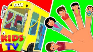 Wheels On The Bus  Finger family  Nursery Rhymes For Toddlers  Cartoons For Children by Kids Tv [upl. by Fihsak458]