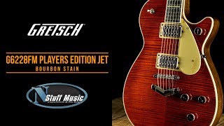 Gretsch G6228FM Players Edition Jet  Bourbon Stain [upl. by Ecneret433]